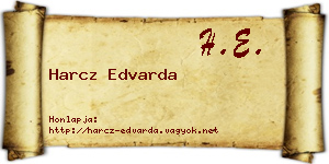 Harcz Edvarda névjegykártya